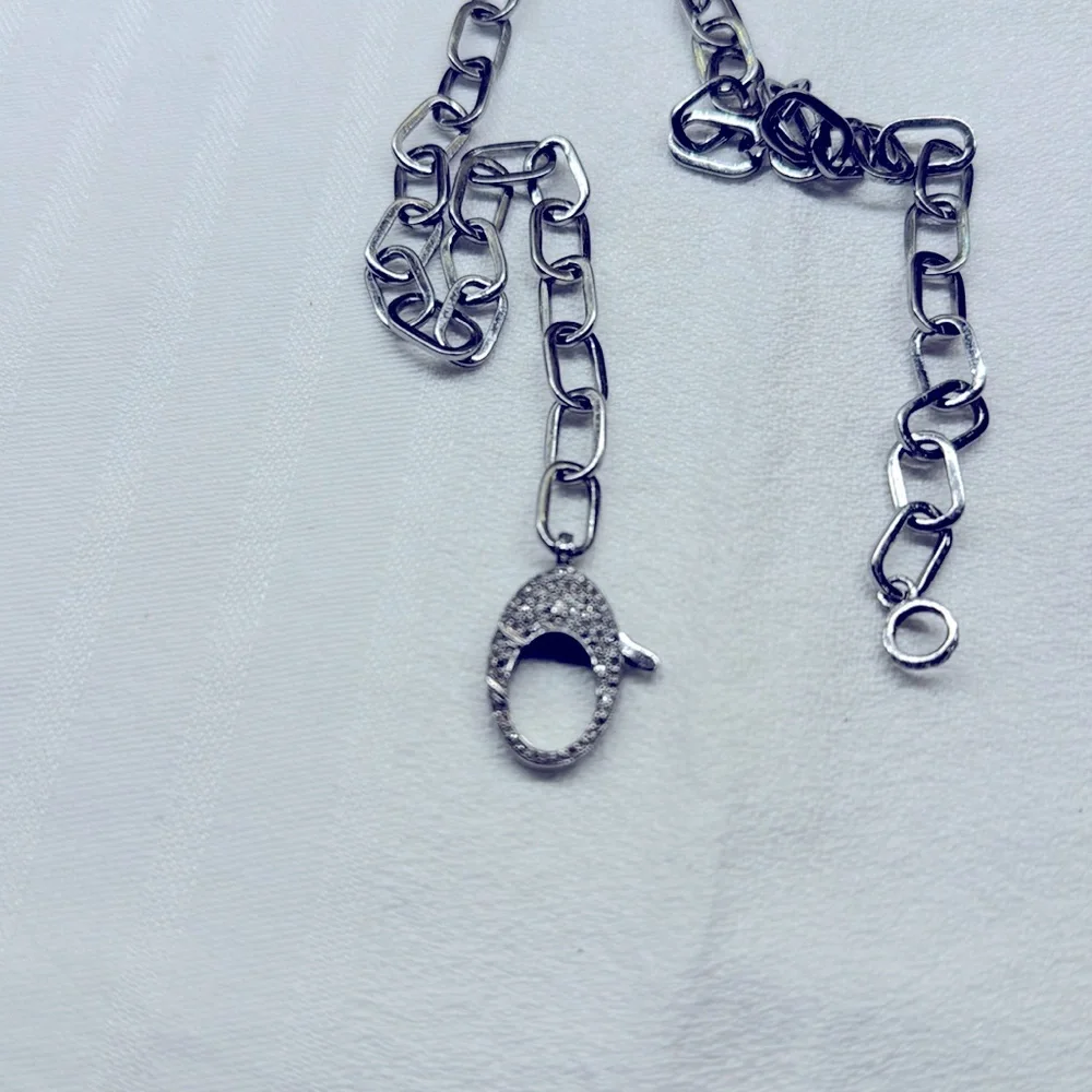 The Woods silver and diamond necklace - Picture 2 of 2